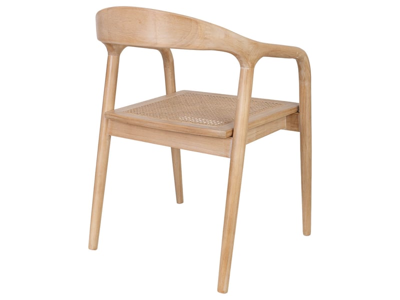  Chaise en bois et rotin marron 58 x 56 x 79 cm (h)  - Conforama D