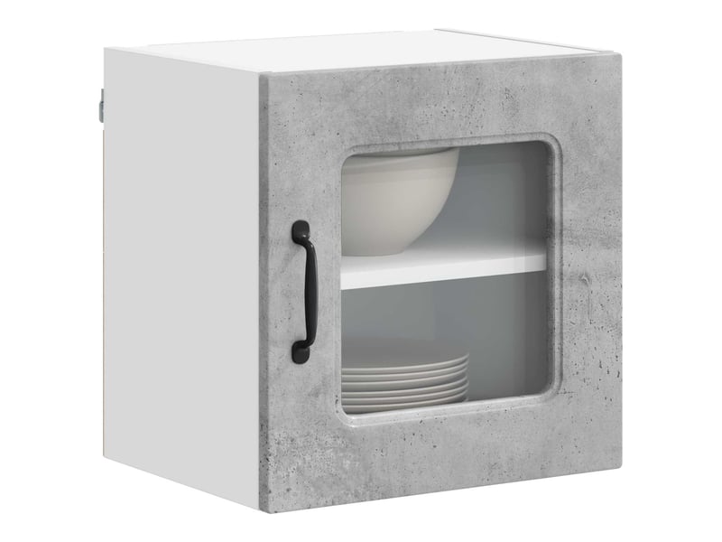 Meuble mural de cuisine | armoire de cuisine 2 pcs gris béton shl9689 - Conforama C