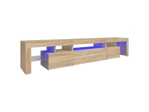 Meuble tv coloris marron 215 cm <strong></strong> <strong></strong>
