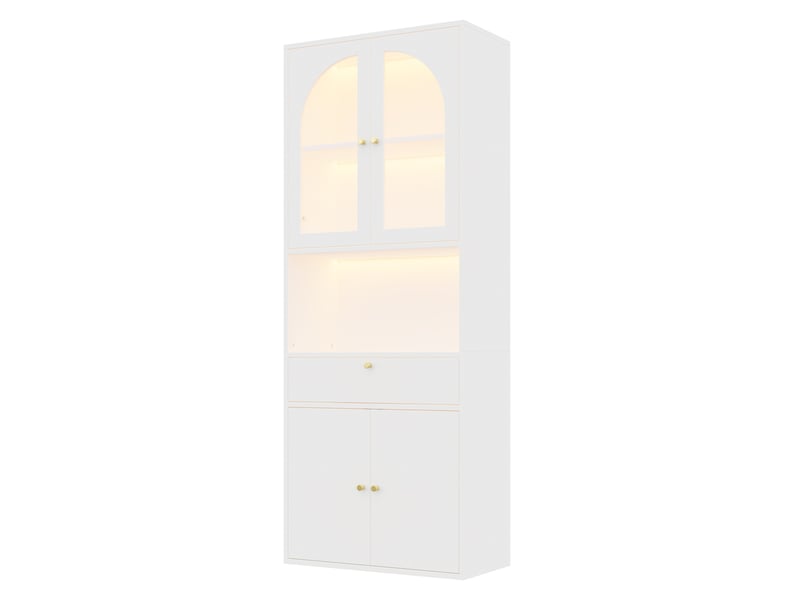  Vitrine bibliothèque avec éclairage led rgb 70 x 35 x 180 cm evryae  - Conforama A