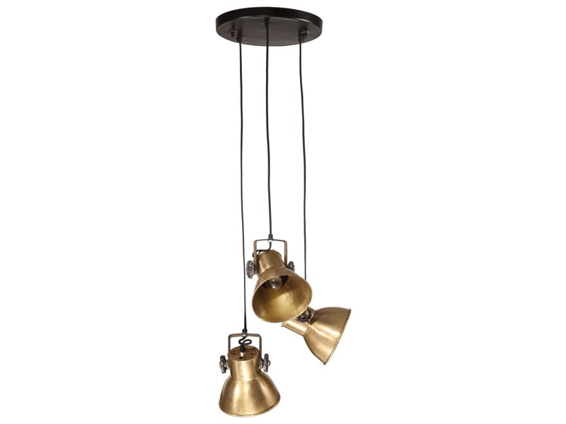  Lampe suspendue, suspension luminaire 25 w laiton antique 30x30x100 cm e27  - Conforama C