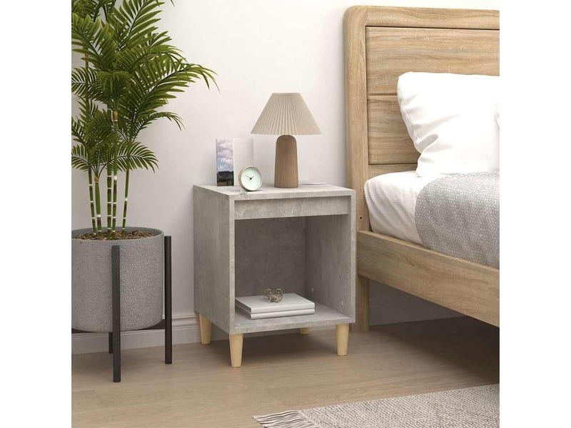  Lot de 2 tables de chevet - cabinet de chevet - table de nuit gris béton 40x35x50 cm  - Conforama B