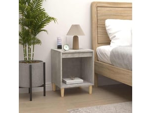 Lot de 2 tables de chevet - cabinet de chevet - table de nuit gris béton 40x35x50 cm