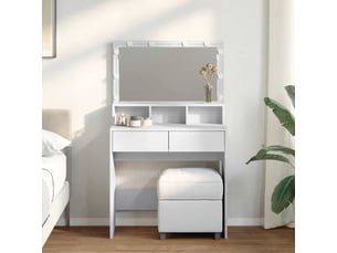 Coiffeuse 0 tiroir(s) Miroir Led avec 0 tabouret(s) inclu(s)  <strong></strong> <strong></strong>  coloris blanc
