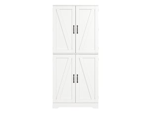 Buffet 4 porte(s)  0 tiroir(s)   - 80 cm coloris blanc 