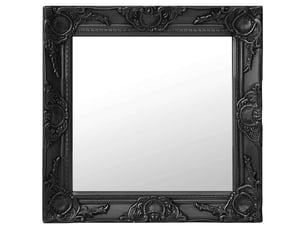 Miroir carré(e) à fixer coloris noir <strong></strong>  <strong></strong> - 50 cm x 50 cm