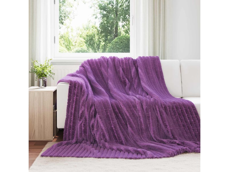 Couverture jetée de canapé 6 pcs pourpre 270x240 cm 9.15 kg polaire - Conforama B