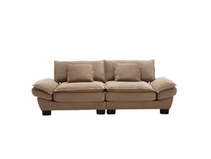 Canapé droit fixe <strong></strong> <strong></strong> 2 places Velours taupe