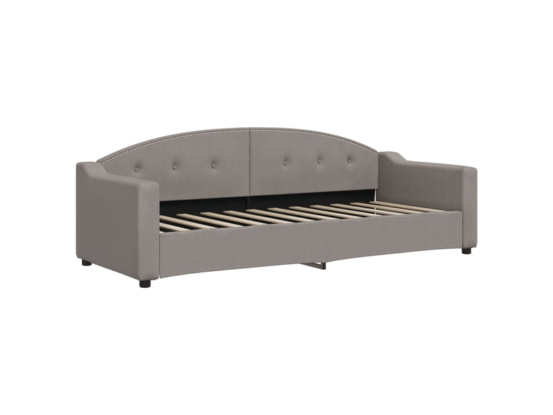  Lit simple- lit adulte -  lit de repos sans matelas taupe 80x200 cm tissu  - Conforama A