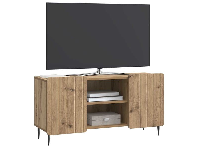  Meuble tv - banc tv - meuble de rangement 102 x 34,5 x 52 cm chêne artisanal bois d'ingénierie  - Conforama C