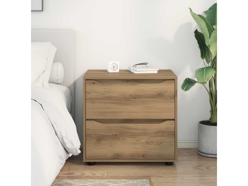  Armoire de rangement, commode de rangement 60 x 48 x 57 cm bois d'ingénierie shl8556  - Conforama D