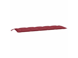 Coussin de banc de jardin, coussin d'assise rouge bordeaux 180x50x7 cm cf52815