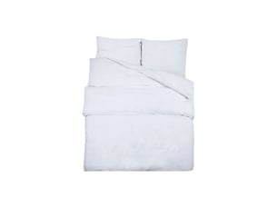 Housse de couette blanche en microfibre 140x200 cm