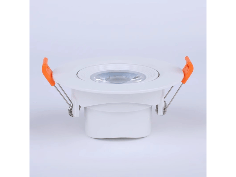  Spot led – adapté aux salles de bain, cuisines,. – diamètre de la face: 75 mm, découpe: 55–65 mm, lumière chaude – lot de 5, noir  - Conforama D