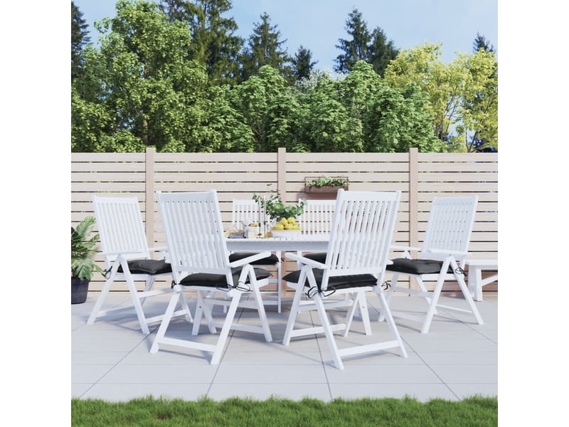  Lot de 6 coussins de palette, coussins de canapé noir 50x50x7 cm tissu oxford cf59748  - Conforama B