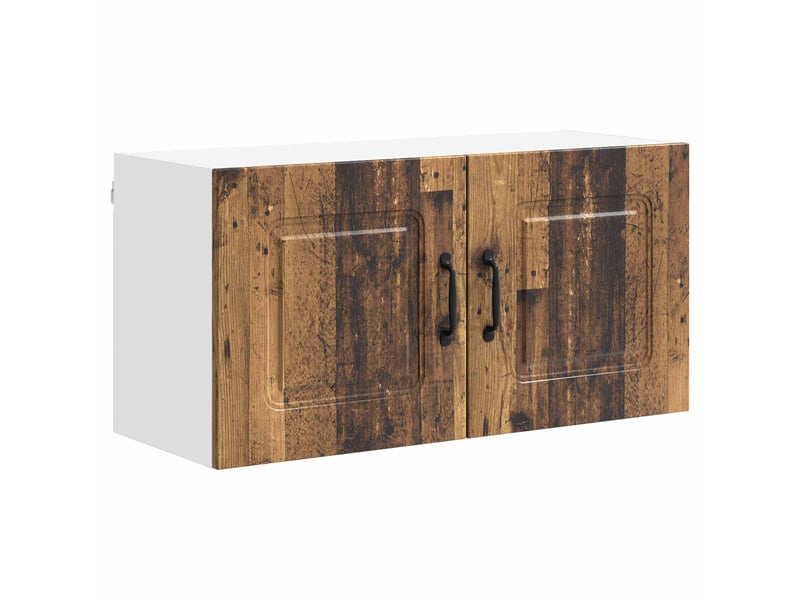 Meuble mural de cuisine | armoire de cuisine bois ancien 80x31x40cm shl6318 - Conforama A