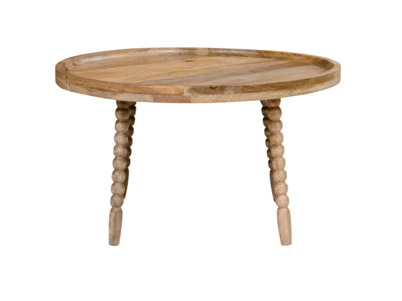 Jay- table basse en bois massif naturel ø60 cm  - Conforama D