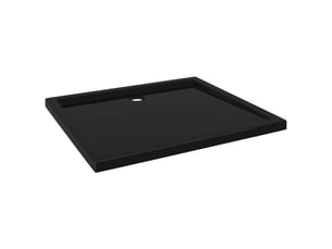 Receveur de douche base de douche bac de douche salle de bain toilette salle d’eau maison intérieur rectangulaire 80x90 cm abs noir 02_0001961