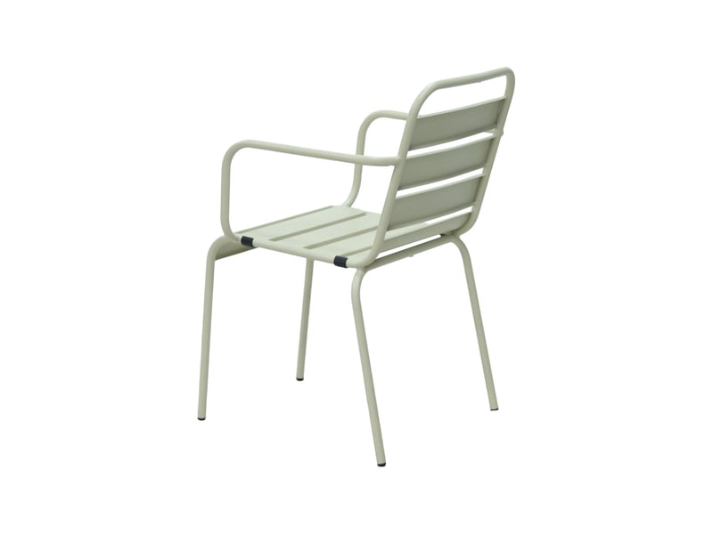  Lot de 2 chaises de jardin en métal beige avec accoudoirs - baca  - Conforama D
