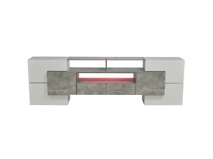 Meuble tv coloris gris 200 cm <strong>OKMYHOME</strong>  <strong></strong>