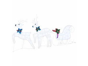 Lot de 3 rennes led, éclairage de noël, décoration de noël blanc froid 43 x 18 x 66 cm tissu cf62082