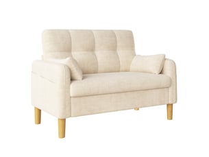 Canapé droit fixe <strong>MODENUIT </strong> <strong></strong> 2 places Polyester beige