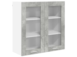 Meuble de rangement, armoire suspendue gris béton 80x31x80cm bois d'ingénierie shl8346