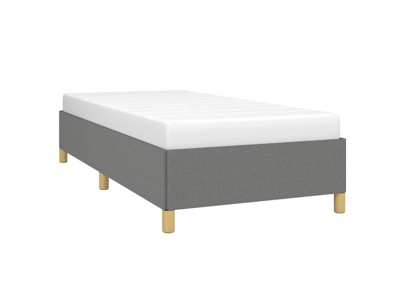  Lit simple- lit adulte -  cadre de lit sans matelas gris foncé 80x200 cm tissu  - Conforama B