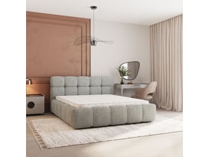 Lit coffre 140x200 cm <strong>MASSENO</strong>  <strong></strong> coloris gris