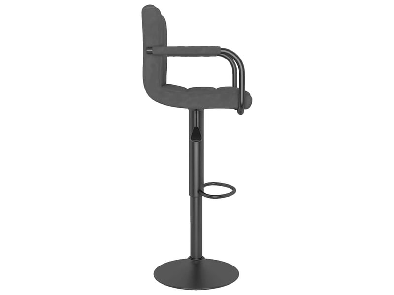  Tabouret de bar, chaise de bar gris foncé velours shl55765  - Conforama D