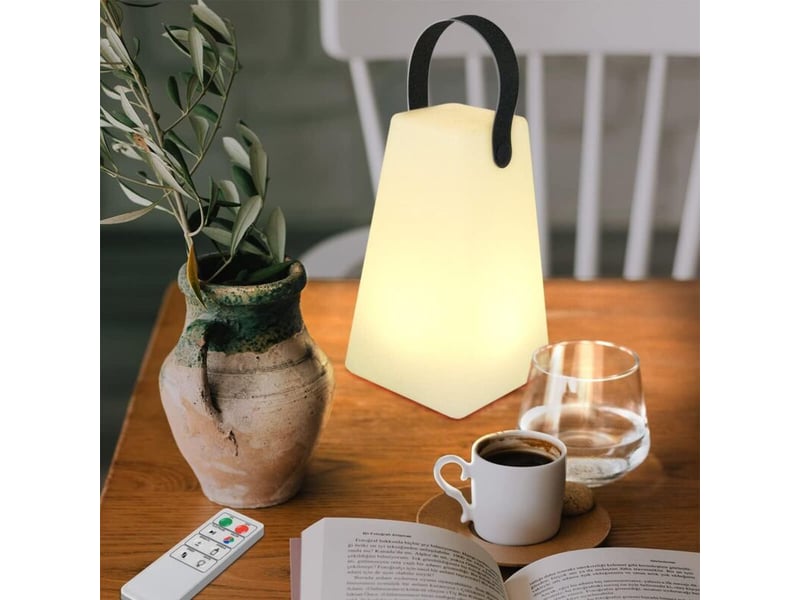  Lampe de table extérieure gradable lampe de table sans fil 8 couleurs avec télécommande  - Conforama E