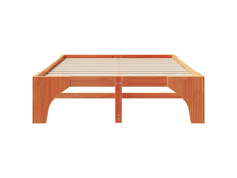  Lit double- lit adulte -  cadre de lit marron 150 x 200 cm pin massif  - Conforama D