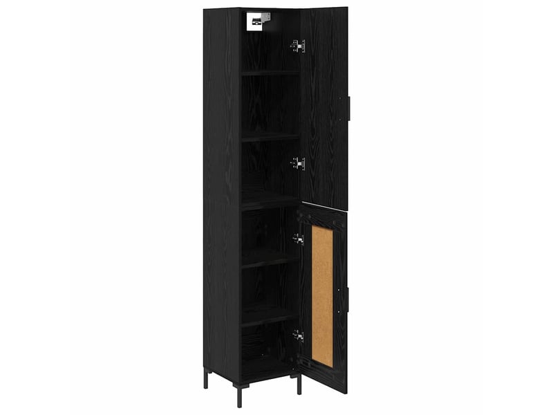  Buffet - haut armoire chêne noir 34,5 x 34 x 180 cm bois d'ingénierie  - Conforama E
