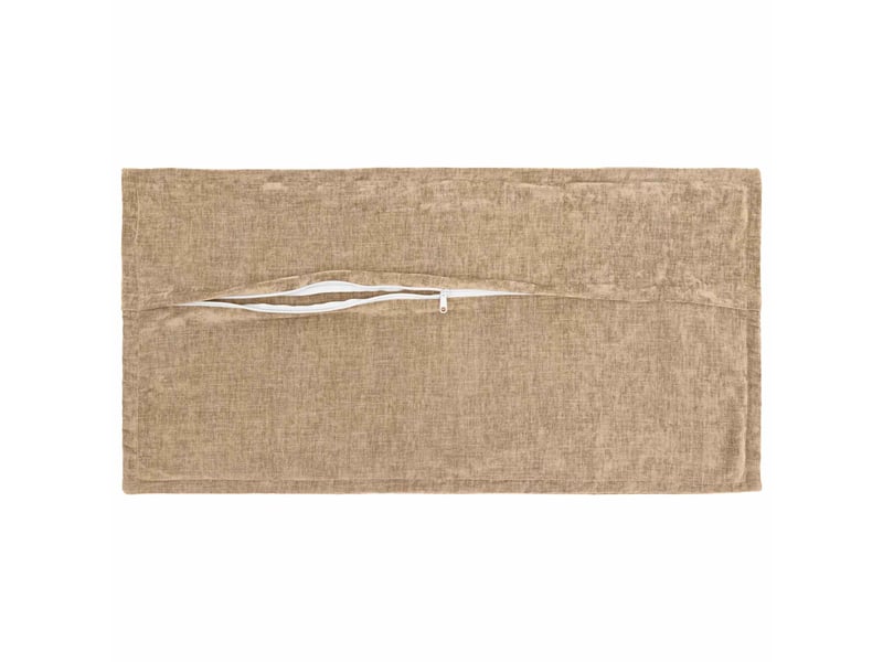  Lot de 12 housses de coussin houten taupe 40 x 80 cm tissu chenille cf49015  - Conforama D