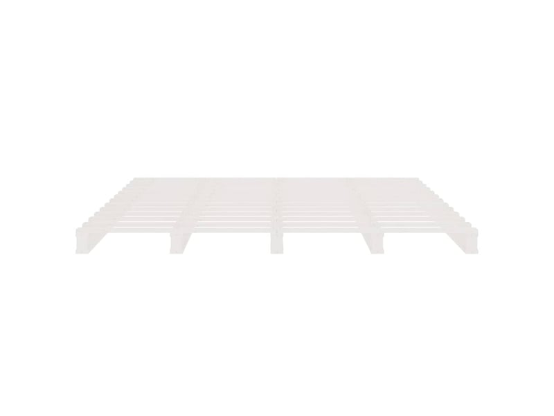  Lit double- lit adulte -  lit de palette blanc 200x200 cm bois de pin massif  - Conforama D