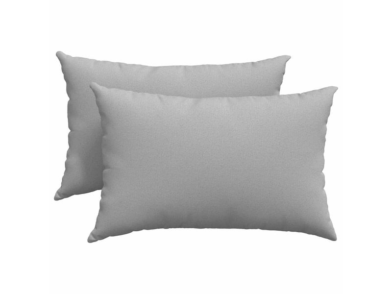  Lot de 2 coussins de canapé, coussins décoratifs tissu gris nuage 60 x 40 cm cf58881  - Conforama A