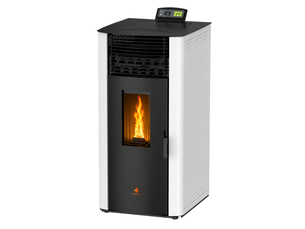 Poêle à granulés étanche emma 15 kw + kit conduit ventouse - blanc