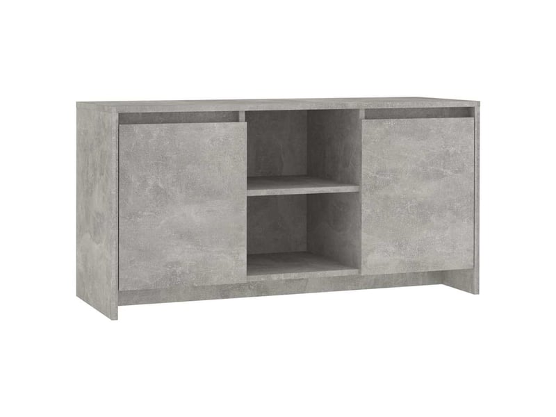  Meuble tv - banc tv - meuble de rangement gris béton 102x37,5x52,5 cm bois d'ingénierie  - Conforama A