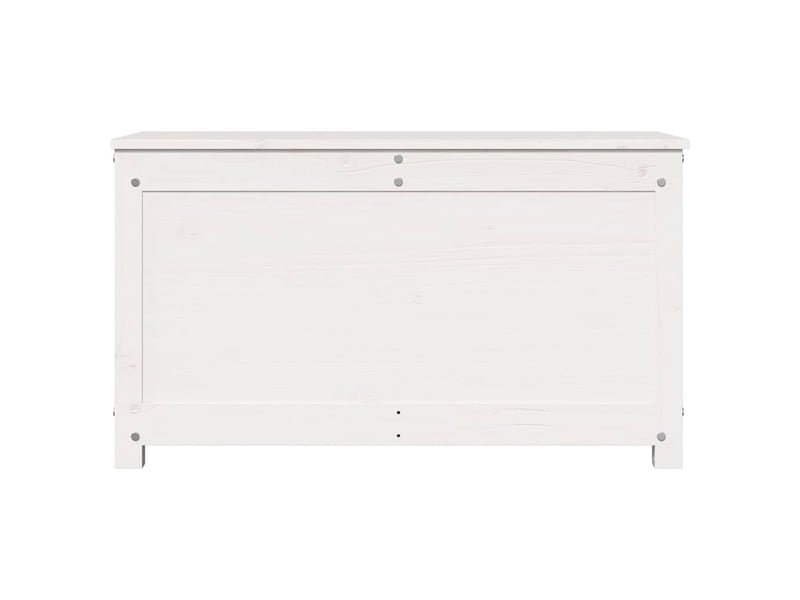  Boîte de rangement, coffre de rangement blanc 80x40x45,5 cm bois massif de pin  - Conforama E