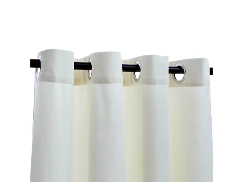  Lot de 2 rideaux occultants, rideaux black-out avec anneaux velours crème 140x225 cm cf44824  - Conforama C