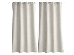 Rideaux occultant thermique, écru, 140x240 cm, lot de 2, avec œillets, collection oxford, cmadeco - beige