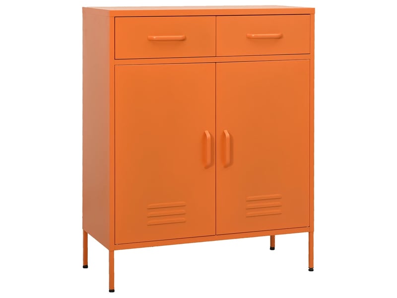  Armoire de rangement, rangement bureau orange 80x35x101,5 cm acier  - Conforama B