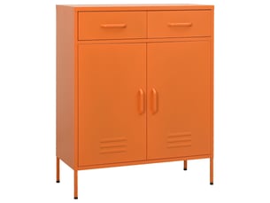 Armoire de rangement, rangement bureau orange 80x35x101,5 cm acier