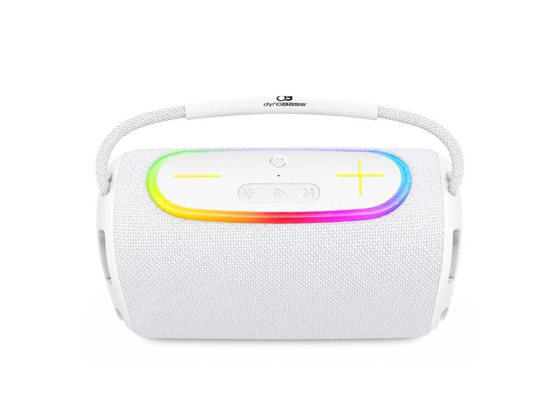  Dynabass - dbe40 x white - enceinte sans fil puissante - led rgb  - Conforama E
