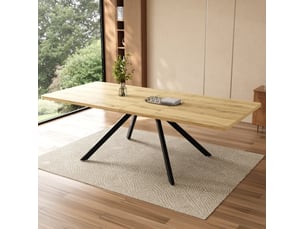 Table à manger extensible 160,200,240x90 cm, mdf, chêne clair
