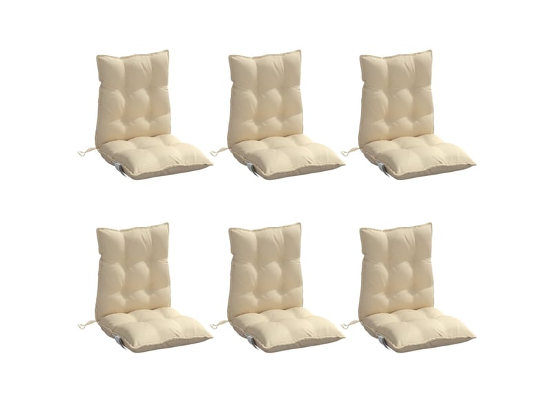  Lot de 6 coussins d'extérieur, coussins de chaise beige 100 x 50 x 7 cm cf56430  - Conforama C