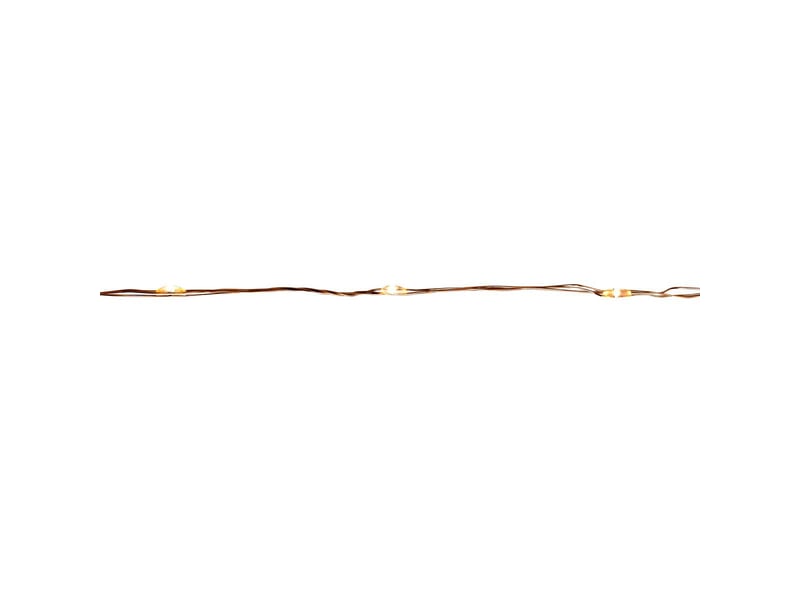  Guirlande lumineuse d'extérieur 10 m 200 led blanc chaud fil cuivre 13 fonctions sur secteur  - Conforama D