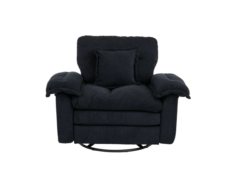  Fauteuil individuel rembourré pivotant 360° en tissu chenille  - Conforama B