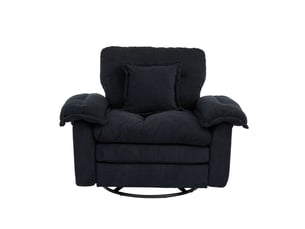 Fauteuil individuel rembourré pivotant 360° en tissu chenille
