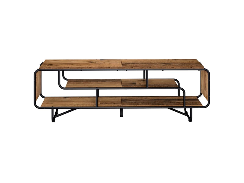  Meuble tv, banc tv 140x36x45 cm bois ancien bois d'ingénierie  - Conforama C